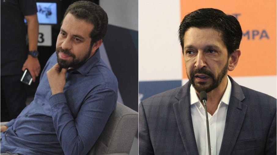 Guilherme Boulos, pré-candidato à Prefeitura de São Paulo, e Ricardo Nunes, atual prefeito da capital paulista